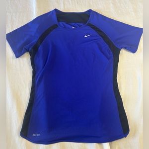 Nike dry fit blue workout top